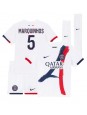 Paris Saint-Germain Marquinhos #5 Venkovní dres pro děti 2024-25 Krátký Rukáv (+ trenýrky)